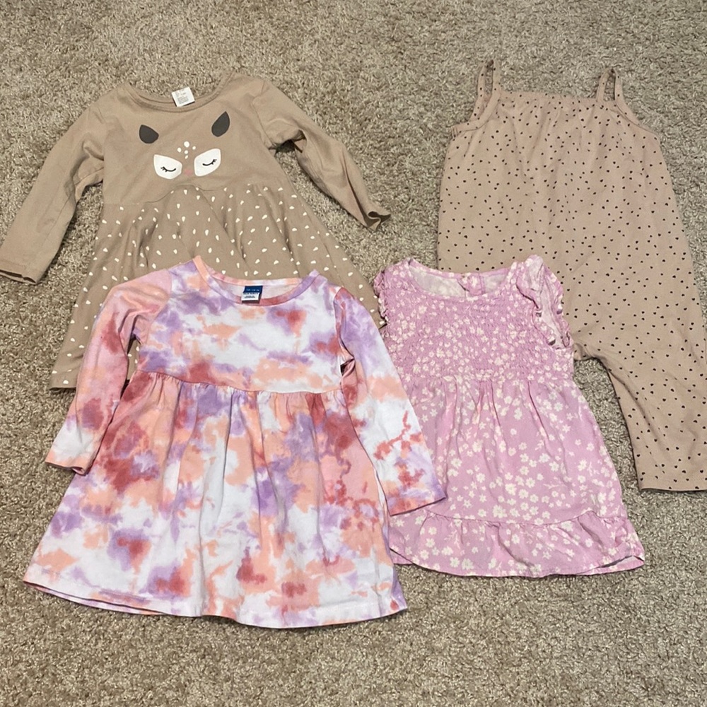 12 Month Spring and Summer Outfit Bundle Dresses